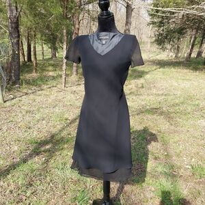 Jones New York Sheer Black Midi Dress